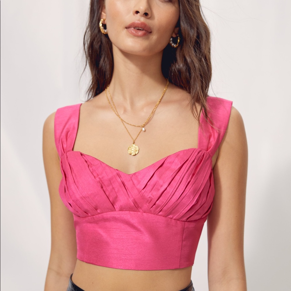 Aritzia Wilfred Rhapsody blouse, fuchsia, NWT